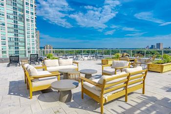 Terrace with bbqs